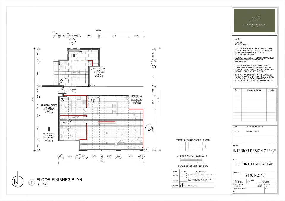 Floor finishes plan
